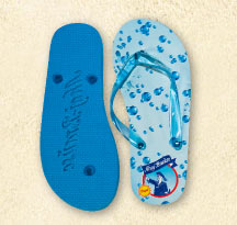 Badeschuhe mit PVC-Riemchen